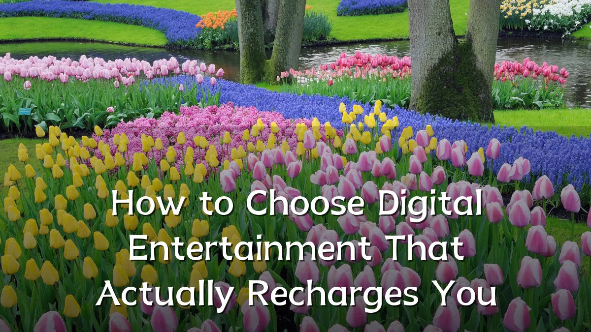 How to Choose Digital Entertainment That Actually Recharges You