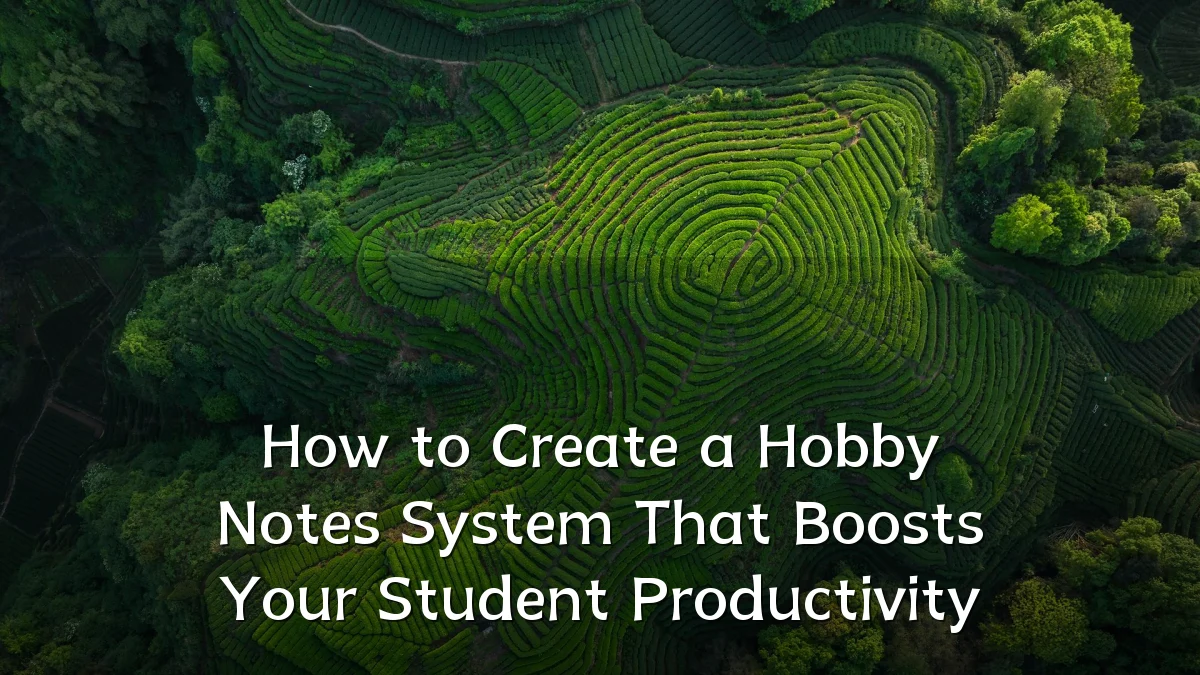 How to Create a Hobby Notes System That Boosts Your Student Productivity