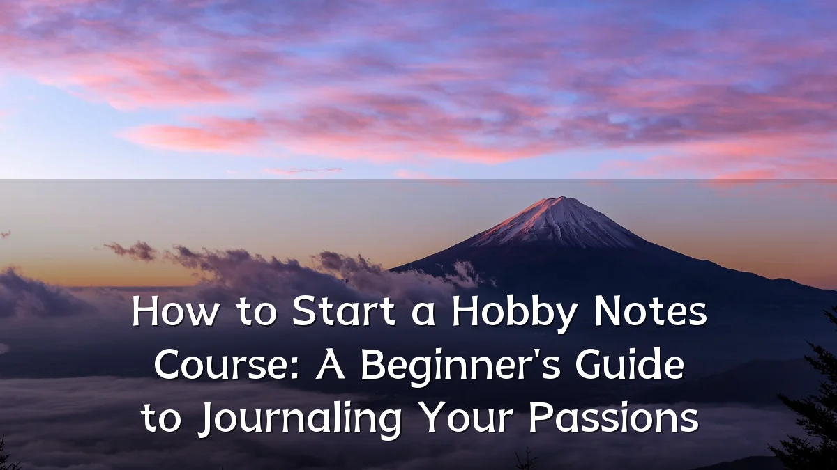 How to Start a Hobby Notes Course: A Beginner's Guide to Journaling Your Passions