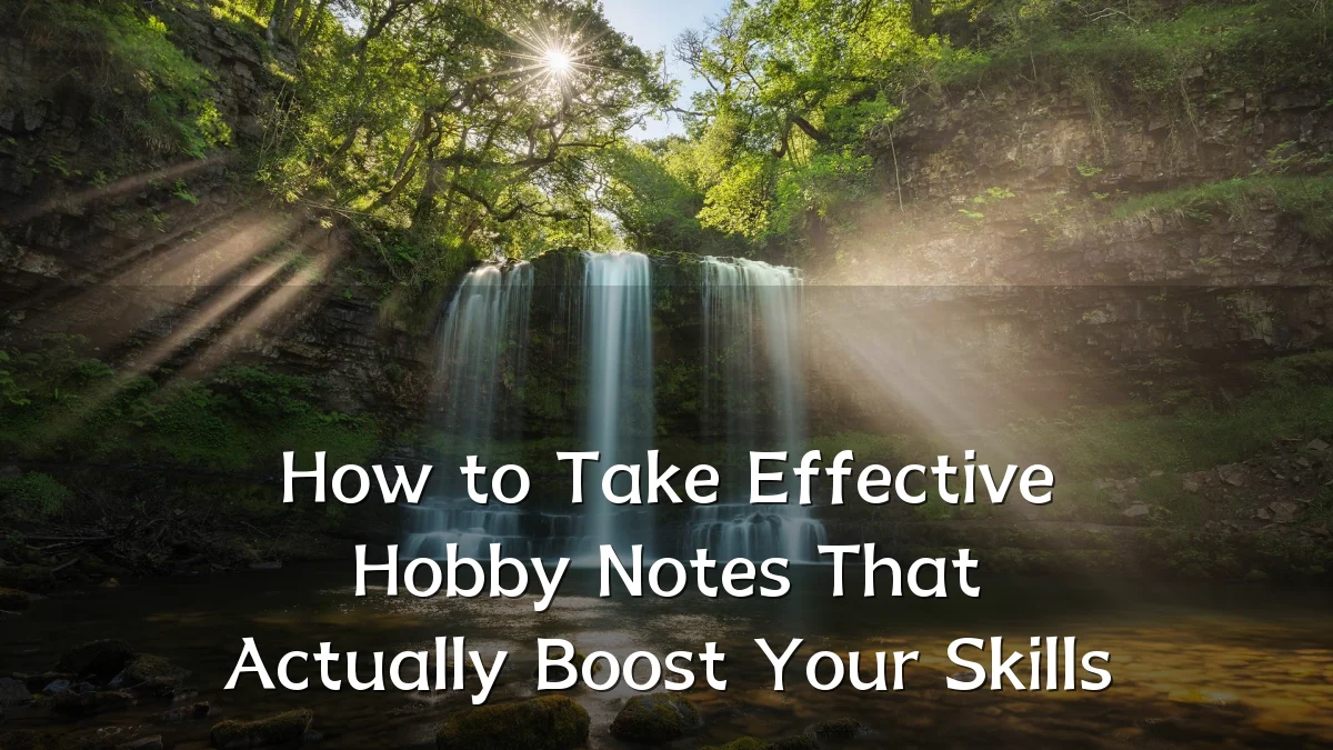 How to Take Effective Hobby Notes That Actually Boost Your Skills