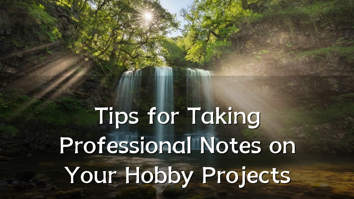 Tips for Taking Professional Notes on Your Hobby Projects